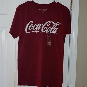 Authentic Coca Cola burnt red colort shirt  Sz S NWT